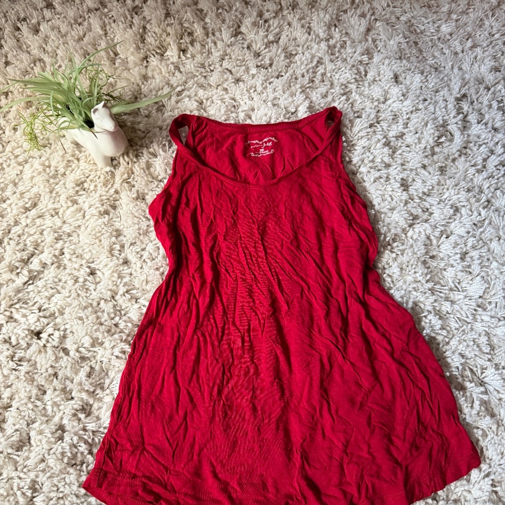 Bold Maison Jules Bold Red flowy extra long cute soft Tank Top tank top by Maiso
